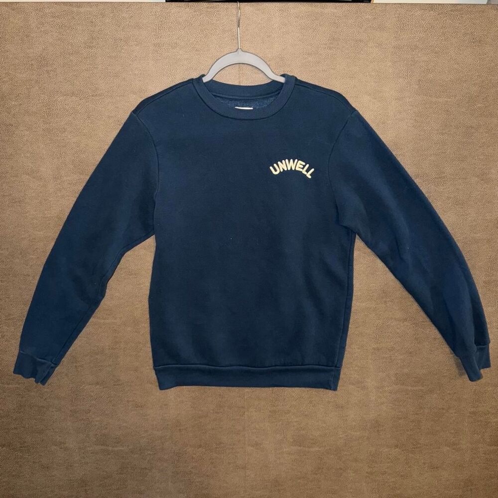 UNWELL navy blue limited edition crewneck sweatshirt